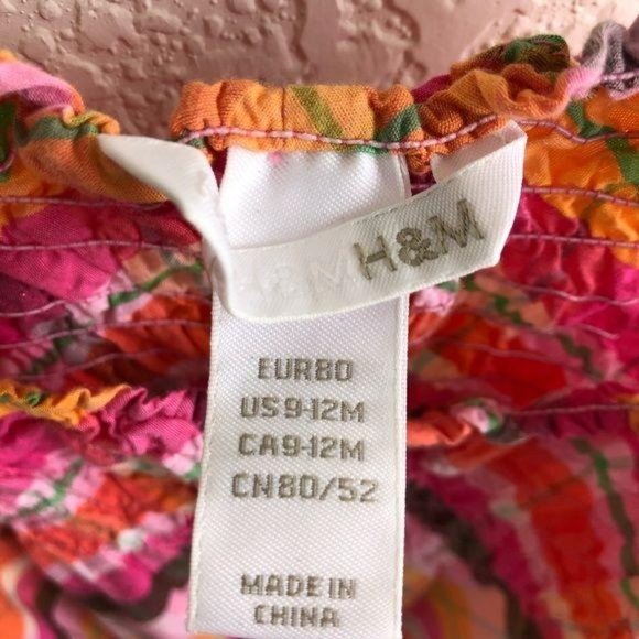 H&M Paris Plaid Trapeze Smocked Playsuit Jumpsuit - Picture 8 of 8